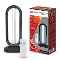 Светильник бактерицидный ультрафиолетовый с озонированием настольный БС Т30B 30Вт 230В с пультом ДУ черный IN HOME | код 4690612034478 | IN HOME