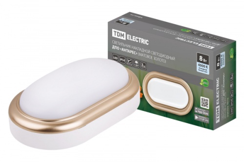 Светильник накладной LED ДПО Антарес 8Вт 4000К овал 168*100*58 мм мат.золото IP54 TDM | код SQ0354-0016 | TDM Светильник накладной LED ДПО Антарес 8Вт 4000К овал 168*100*58 мм мат.золото IP54 TDM | код SQ0354-0016 | TDM