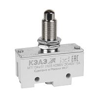 Микропереключатель МП-1104м/01 (толкатель шток-винт-фронт.гайк.)-КЭАЗ | код 303984 | КЭАЗ