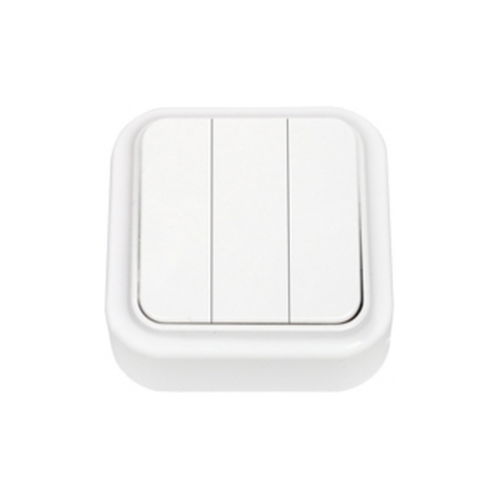 Беларусь Выключатель трехклавишный наружный А05 6-137 | код. Выключатель А05 6-137 | БелТИЗ