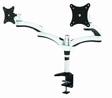 Кронштейн для мониторов Cactus CS-VM-FE124D-AL серебристый 15-27 макс.8кг настольный поворот и наклон | код 441662 | CACTUS