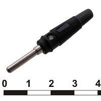 Штекер RUICHI 10-0077 чёрный, винтовое крепление | код 70031 | Ruichi