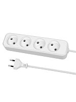 Удлинитель 4 гнезда, 3 метра, б/з, 6 А, 1380 Вт, белый, НАРОДНЫЙ | код SQ1303-1206 | TDM НАРОДНЫЙ