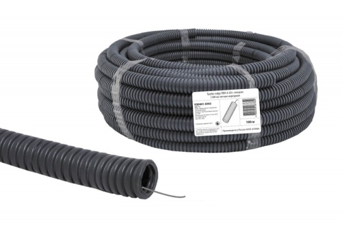 Труба гофрированная ПВХ d 20 с зондом (100 м) легкая Народная | код SQ0401-0302 | TDM НАРОДНЫЙ Труба гофрированная ПВХ d 20 с зондом (100 м) легкая Народная | код SQ0401-0302 | TDM НАРОДНЫЙ