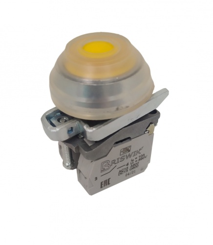 Выключатель Briswik КЕ 082/8м -С желтый 1но+2нз Цилиндр с наружным -С протектором -С IP66 УХЛ2 10А | код aT-DB-3Ai-0433 | Briswik