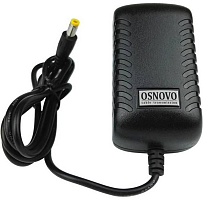 Блок питания(сетевой адаптер) DC24V, 1A(24Вт макс.). Диапазон входных напряжений AC100-240V. Штекер 2.1x5.5мм. | код 12185 | OSNOVO