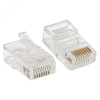 Коннектор RJ45 (8P8C) кат.5E неэкранир. 30мкд универс. (уп.50шт) TERACOM PRO | код TRP-PLUG-5EUTP-50 | EKF