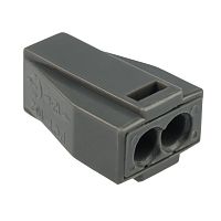 Экспресс-клемма с пастой СМК 773-302, 2-проводная до 2,5 мм кв, серая (100 шт./уп.) REXANT | код 07-3020 | REXANT