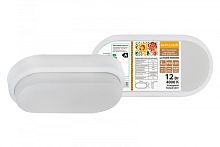 Светодиодный светильник LED ДПП 2801 12Вт 990 лм 4000К IP65 белый овал 200*100*46 мм Народный | код SQ0329-0813 | TDM НАРОДНЫЙ