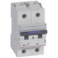 Выключатель автоматический двухполюсный DX3 50А C 50кА (3 мод) | код. 410153 |  Legrand 