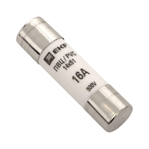 Плавкая вставка цилиндрическая ПВЦ (14х51) 16А PROxima | код pvc-14x51-16 | EKF Плавкая вставка цилиндрическая ПВЦ (14х51) 16А PROxima | код pvc-14x51-16 | EKF