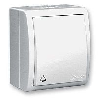 Выключатель кнопочный 1-кл. ОП 15 IP54 бел. | код 1594150-030 | Simon