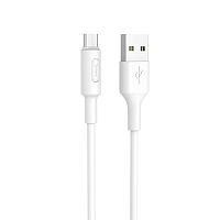 Кабель USB 2.0 hoco X25, AM/microBM, белый, 1м | код 6957531080138 | Hoco