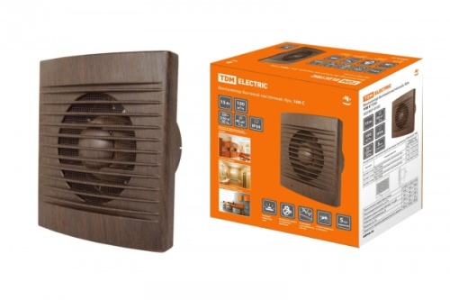 Вентилятор бытовой настенный, 100 С ЭКО (бук) TDM | код SQ1807-0102 | TDM Вентилятор бытовой настенный, 100 С ЭКО (бук) TDM | код SQ1807-0102 | TDM