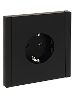 FORTE&PIANO Роз. с з/к без з/ш б/к 16А FP114 чер. IEK | код FP-R11-16-1-K02 | IEK