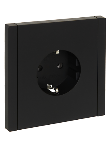 FORTE&PIANO Роз. с з/к без з/ш б/к 16А FP114 чер. IEK | код FP-R11-16-1-K02 | IEK