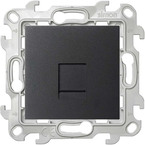 Механизм розетки телефонной RJ11 СП IP20 графит | Код. 2410480-038 | Smon Механизм розетки телефонной RJ11 СП IP20 графит | Код. 2410480-038 | Smon