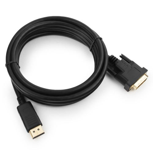 Кабель DisplayPort->DVI Cablexpert CC-DPM-DVIM-3M, 3м, 20M/25M, черный, экран, пакет | код CC-DPM-DVIM-3M | Cablexpert