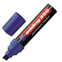 Маркер перманентный (нестираемый) EDDING 390, СИНИЙ, скошенный наконечник, 4-12 мм, E-390/3 | код 150724 | EDDING