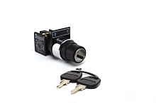 Нажимная кнопка серии KB с ключом,lдиаметр 22 мм, 1НО+1НЗ | код KB14A2 | EMAS