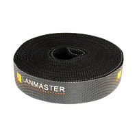 Хомут-липучка LANMASTER шириной 20 мм, 5 м, черный | код LAN-VCM5M-BK | LANMASTER