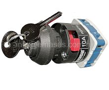 Переключатель двухпозиционный (0-1), 4 полюса, 10А, с ключом | код PSA010AK431AQ | EMAS