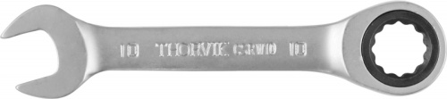 CSRW10 Ключ гаечный комбинированный трещоточный короткий, 10 мм | код CSRW10 | Thorvik