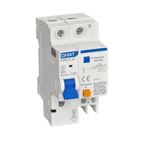 Диф. авт. выкл. NXBLE-32 1+N C6 30mA тип AC 6kA соответствует стандарту ROHS | код 819390 | CHINT