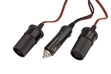 Разветвитель автоприкуривателя 2 гнезда шнур REXANT | код 16-0222 | REXANT