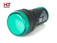Лампа AD16-22DS(LED)матрица d22мм зеленый 230В IP40 HLT | код 085-06-19| HLT