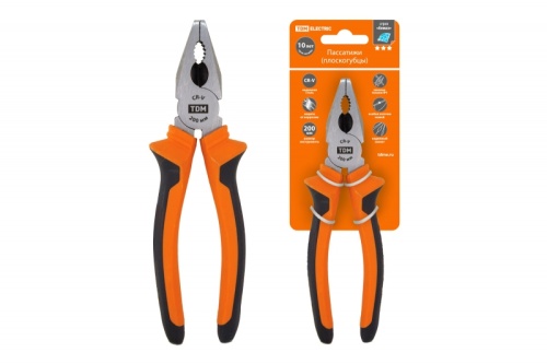 Бокорезы (кусачки), с двухкомпонентными рукоятками, CR-V сталь, 180 мм, серия Алмаз TDM | код SQ1012-0203 | TDM