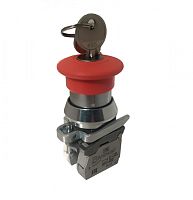 Выключатель Briswik КЕ 212/5м -С красный 0но+4нз Гриб Ключ с фикс IP66 УХЛ2 10А | код aT-PV-6Ai-0245 | Briswik