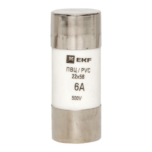 Плавкая вставка цилиндрическая ПВЦ (22х58) 6А PROxima | код pvc-22x58-6 | EKF фото 3