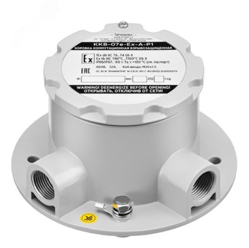 Коробка коммутационная взрывозащищенная угловая ККВ-07е-Ех-А-Р1-У-БК1, без кабельных вводов | код ER010000000001-0000 | Эридан Коробка коммутационная взрывозащищенная угловая ККВ-07е-Ех-А-Р1-У-БК1, без кабельных вводов | код ER010000000001-0000 | Эридан