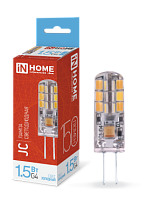 Лампа светодиодная LED-JC 1.5Вт 12В G4 6500К 150Лм IN HOME | код 4690612035987 | IN HOME