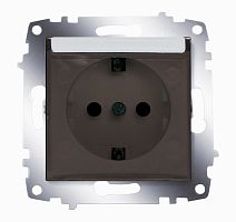 Cosmo алюминий розетка с/з с защитной крышкой | код 619-011000-218 | ABB