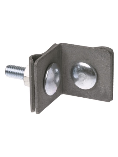 Держатель фальцевый стальной зажим 30х30 мм для прута ?6-10 мм, гор. цинк. TDM | код SQ2402-3281 | TDM