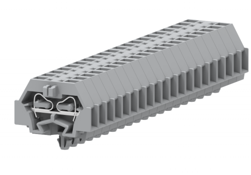 240153 Клемма TB проходная 1-1 с бок. подключ. с защелк. ножками, сер., 03 конт., сеч.1.5мм2, шт | код 240153 | SUPU
