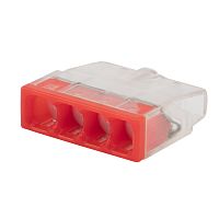 Экспресс-клемма с пастой REXANT СМК 2273-244, 4-проводная 0.5-2.5 мм кв, прозрачная (100 шт./уп.) | код 07-3218 | REXANT