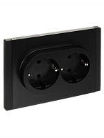 FORTE&PIANO Роз. 2-я с з/к з/ш б/к 16А FP123 чер. IEK | код FP-R24-16-1-K02 | IEK