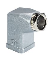 Крышка на кабель, разъема REVOS, Size MINI, без уплотнителя, без защелок, 1 кабельный ввод IP54 M20x1,5, угол 90 град., материал корпуса: цинковый сплав | код 76.350.0736.0 | Wieland