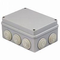 коробка распаячная КМР-050-042 пылевлагозащитная, 10 мембранных вводов, уплотнительный шнур (190х140) |  код. plc-kmr-050-042 |  EKF
