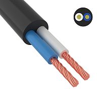 Провод соединительный ПВС 2х1,0 мм кв 200 м черный ГОСТ 7399-97 | код 01-8032-4 | REXANT