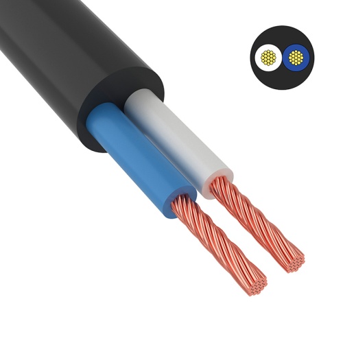 Провод соединительный ПВС 2х1,0 мм кв 200 м черный ГОСТ 7399-97 | код 01-8032-4 | REXANT Провод соединительный ПВС 2х1,0 мм кв 200 м черный ГОСТ 7399-97 | код 01-8032-4 | REXANT