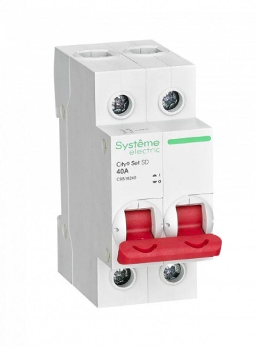 Выключатель нагрузки 2п 40А 400В City9 Set | код. C9S16240 | Systeme Electric Выключатель нагрузки 2п 40А 400В City9 Set | код. C9S16240 | Systeme Electric