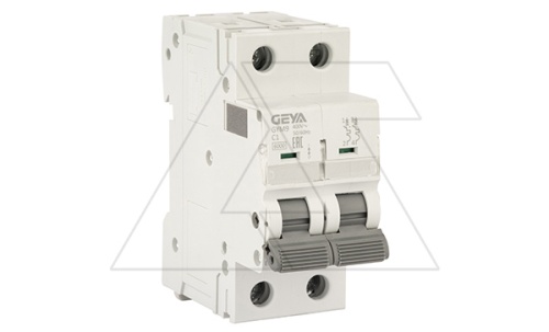 Авт. выключатель GYM9-2P-1C, 2P, 1A, хар-ка C, 6kA, 2M | код GYM92P1C | GEYA