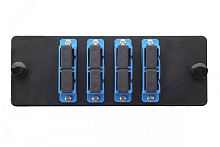 Комплект планка Q-SLOT с 6 адаптерами дуплекс LC OS2, монтажные шнуры, КДЗС | код 38M-S2-2L-06BL | Eurolan