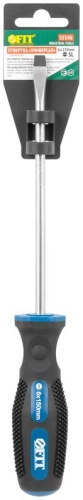 Отвертка ''Универсал'', CrV сталь, прорезиненная ручка, Профи 6х150 мм SL | код 55146 | FIT фото 3