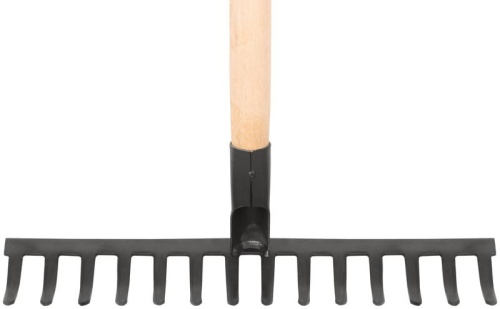 Грабли с деревянным черенком, прямой зуб, 14 зубьев | код 76962 | FIT фото 4