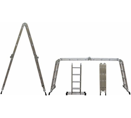 Лестница-трансформер алюминиевая, 4 секции х 4 ступени, вес 13.2 кг | код 65450 | FIT